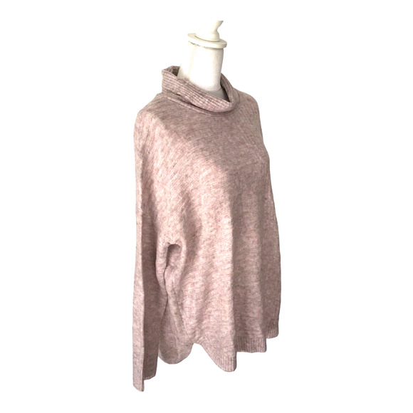 Como Vintage Women’s XL Pink Ribbed Knit Mock Neck Stretch Sweater NWT - Picture 7 of 14